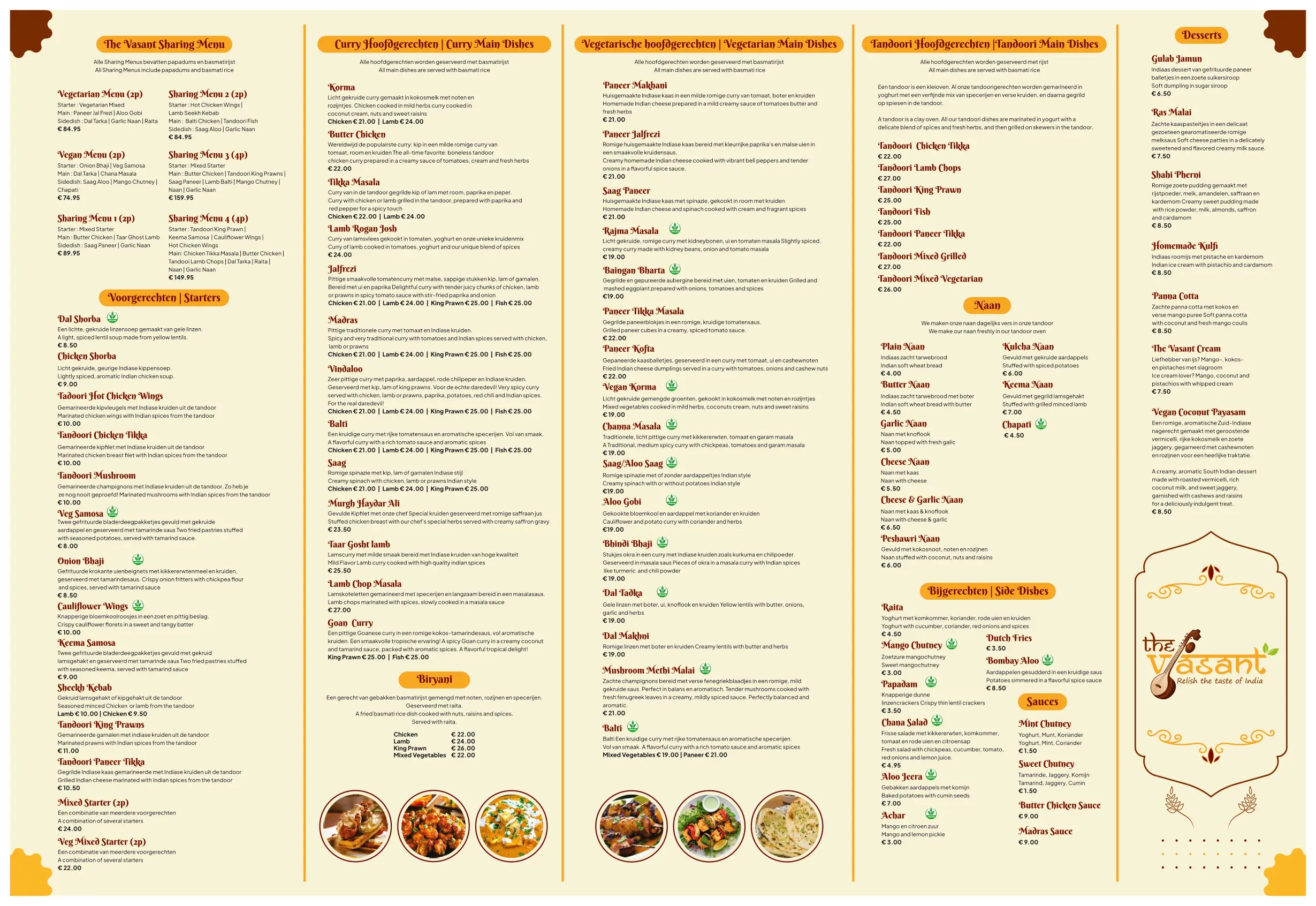 The Vasant Menu - Indiaas Restaurant Woerden