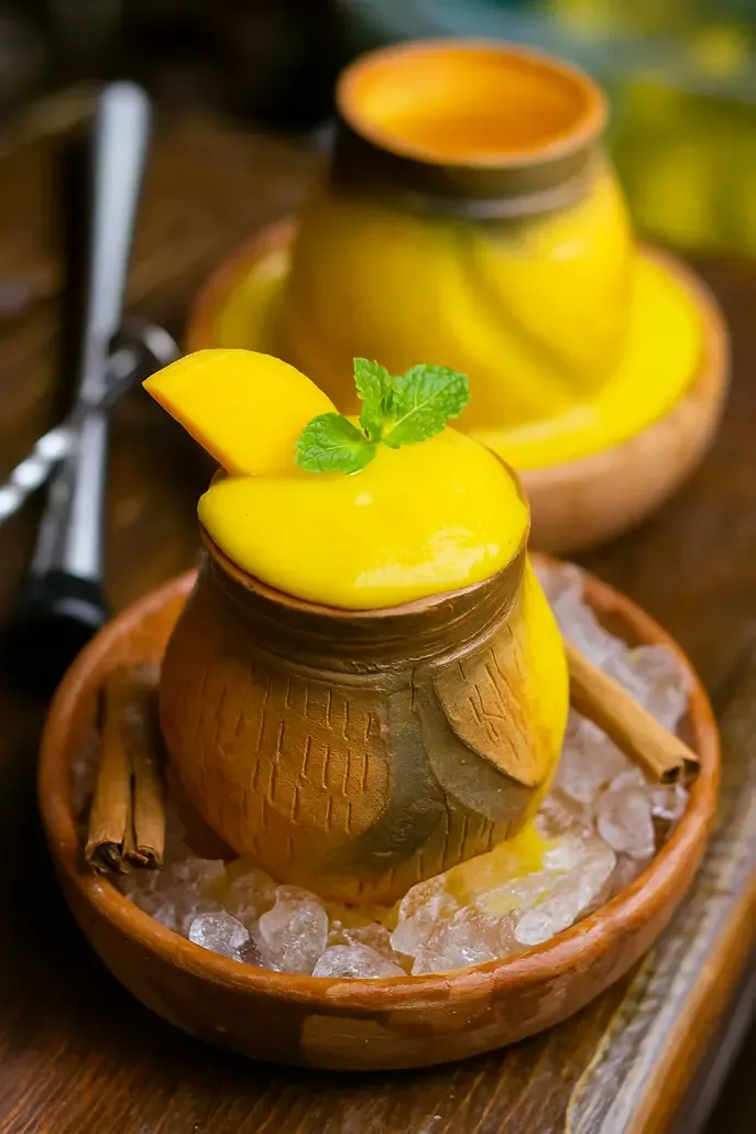 Mango lassi bij The Vasant